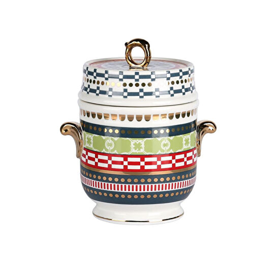 Lucky Art Lancelot Bone Kulplu Kavanoz 16cm