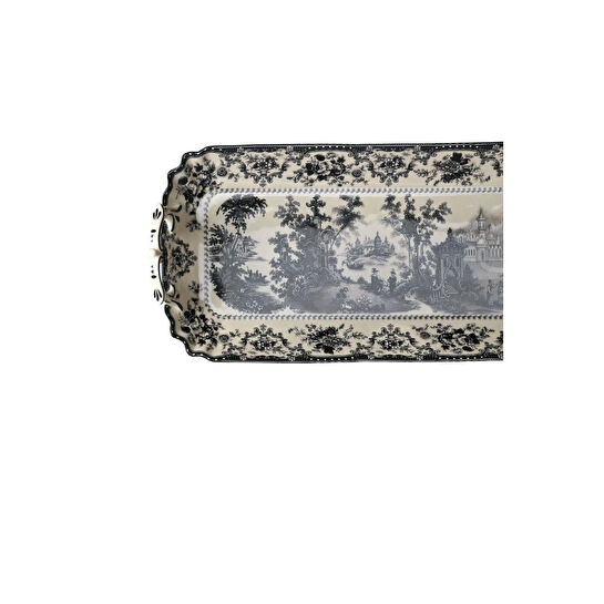 Lucky Art Florantıne Tepsi 42cm Siyah