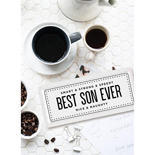 The Mia Dikdörtgen Servis Best Son Ever - 35 X 16 Cm