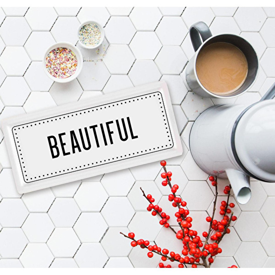 The Mia Dikdörtgen Servis Beautiful - 35 X 16 Cm