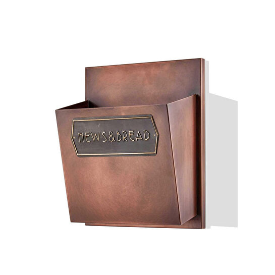 The Mia Ekmeklik Ve Gazetelik Bakır Kaplama 27x17x34 Cm