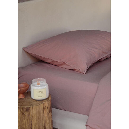 The Mia Cotta Old Rose Tek Kişilik Lastikli Çarşaf 200x100