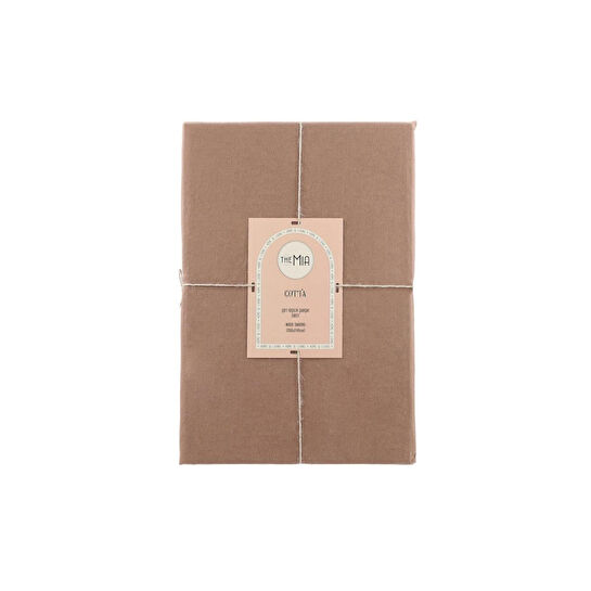 The Mia Cotta Wood Smooke Çift Kişilik Çarşaf 260x240 Cm