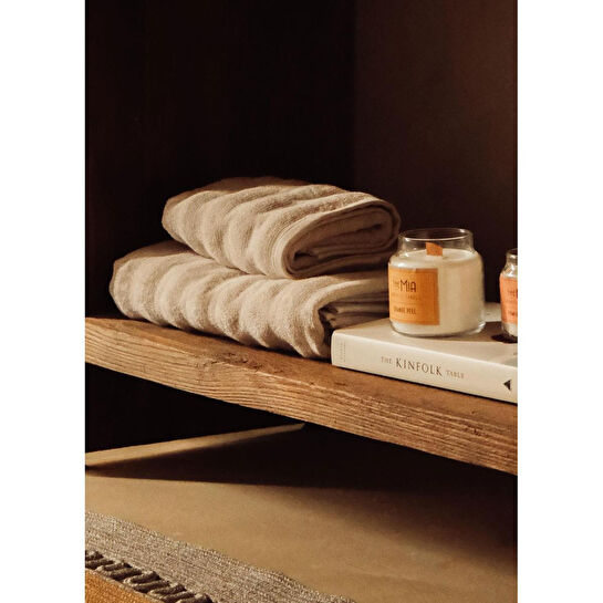 The Mia Fine Cotton Bej Banyo Havlusu 140x70 Cm