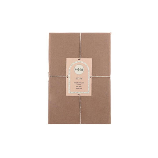 The Mia Cotta Wood Smooke Tek Kşl Lastikli Çarşaf 200x100
