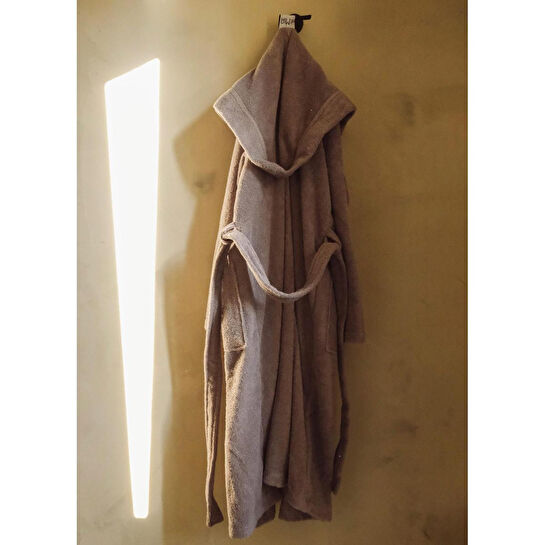 The Mia Fine Cotton Gri Bornoz Large Xlarge