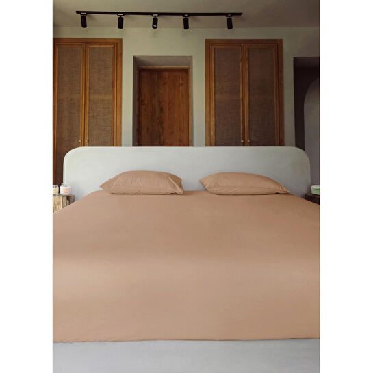 The Mia Cotta Toast Çift Kişilik Çarşaf 260x240 Cm