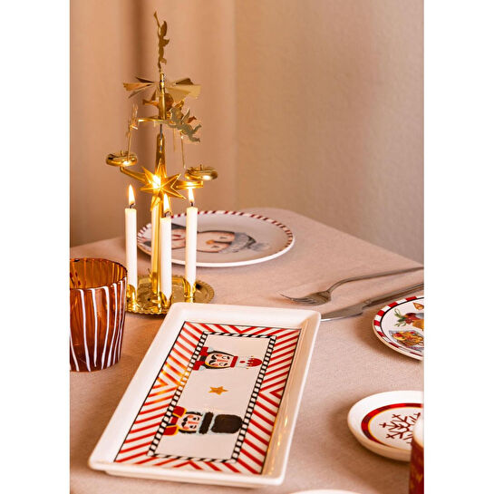 The Mia Nutcracker Dikdörtgen Servis 35 X 16 Cm New026