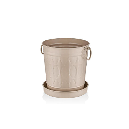 The Mia Prizma Saksı Karamel 33x25x33 Cm