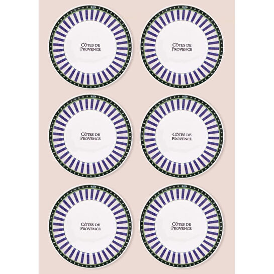 The Mia Provence Yemek Tabağı 6lı Set 20 Cm