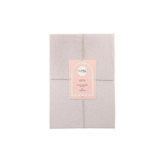 The Mia Cotta Beige Tek Kişilik Lastikli Çarşaf 200x100 Cm