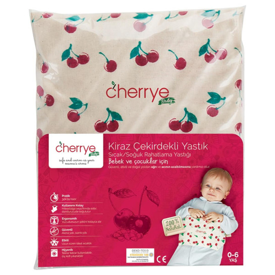 Cherrye Baby Kiraz Çekirdekli Sıcak Rahatlama Yastığı - Kuşaklı