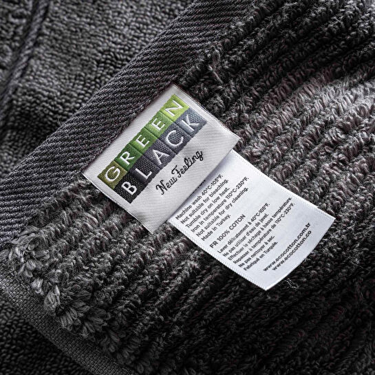 Green Black Eliza Yüz Havlusu Antrasit