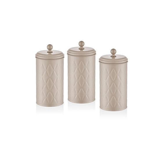 The Mia Prizma Çay Şeker Kahve Kavanozu Karamel 1,20 Lt