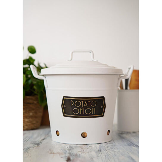 The Mia Patates Soğan Kovası Beyaz Mgl0036