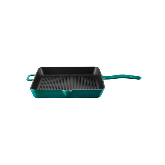 Voeux Kitchenware Profond Turkuaz Döküm Kare Izgara Tava 30 Cm