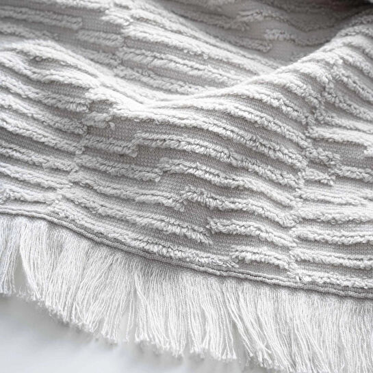 Green Black Anisa Yüz Havlusu Gri