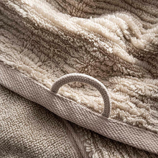 Green Black Eliza 3'lü Havlu Seti Bej