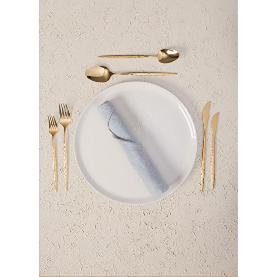 The Mia Shiny Çatal Kaşık Bıçak Takımı Gold 24 Parça