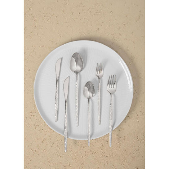 The Mia Shiny Çatal Kaşık Bıçak Takımı Gümüş 36 Parça