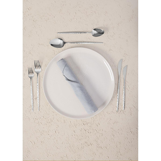 The Mia Shiny Çatal Kaşık Bıçak Takımı Gümüş 36 Parça