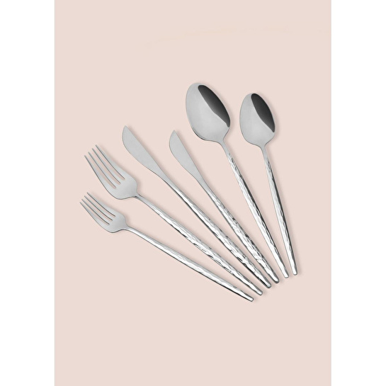 The Mia Shiny Çatal Kaşık Bıçak Takımı Gümüş 36 Parça