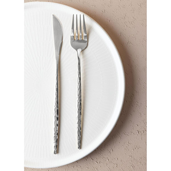 The Mia Shiny Çatal Kaşık Bıçak Takımı Gümüş 24 Parça