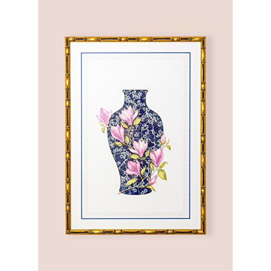 The Mia Bleu Blanc Tablo 64x90x4 Cm Tbl0093