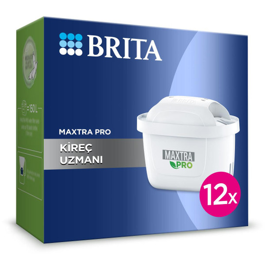 BRITA Maxtra Pro Kireç Uzmanı Su Arıtma Filtresi, 12'li