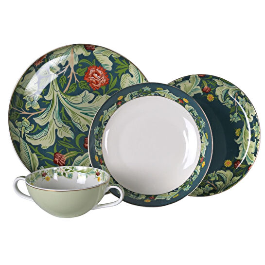 Lucky Art Sylva Bone 24 Parça Yemek Takimi