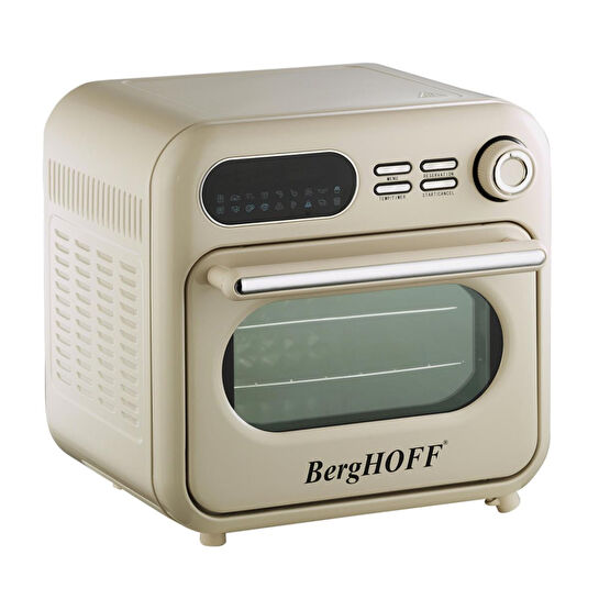 Berghoff Gem Retro 18 L Air Fryer & Fırın – 1400 W, 18 Program, Low-E Çift Cam | Vanilya Krem