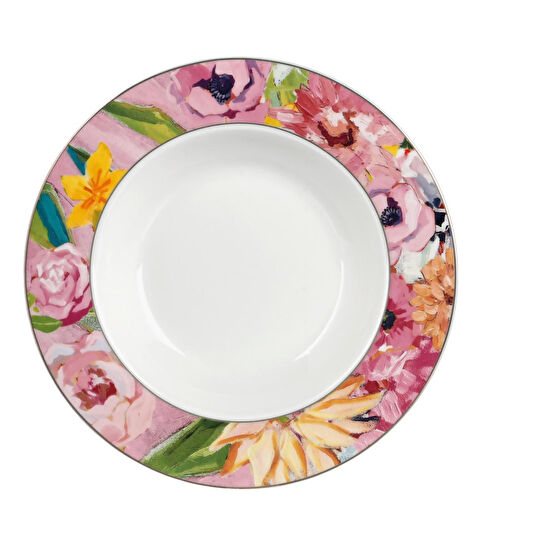 Lucky Art Peony Bone 24 Parça Yemek Takimi