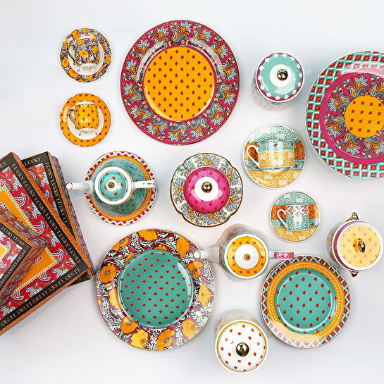 Lucky Art Eliana Bone 4lu Ayakli Kahve Fincani Seti