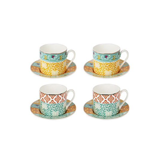 Lucky Art Eliana Bone 4lu Kahve Fincani Seti