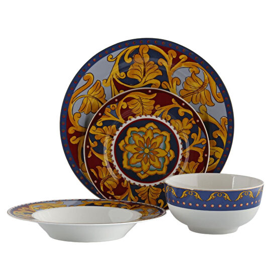 Lucky Art Lilian Bone 24 Parça Yemek Takimi