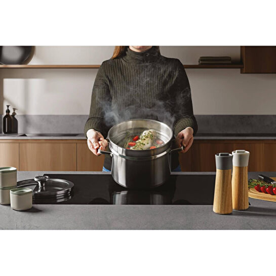 Berghoff Leo Graphite Paslanmaz Çelik Buharda Pişirici Süzgeç 20-24cm