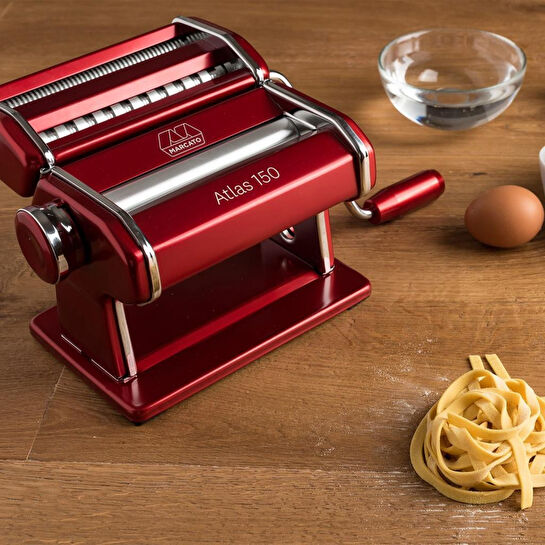 Marcato Atlas 150 Kırmızı Makarna Makinesi + Pastawheel