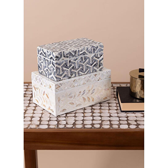 The Mia Sedef Dikdörtgen Kutu 25x16x12 Cm Tlc0071