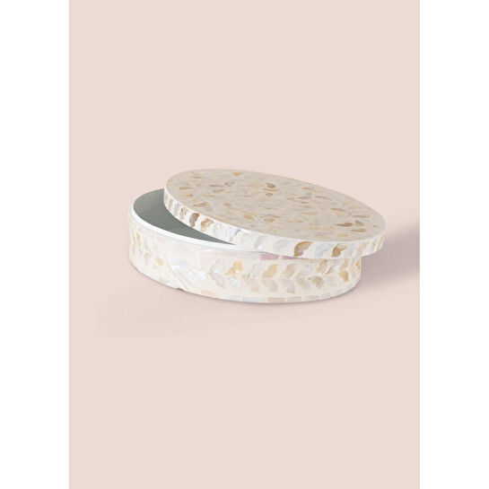 The Mia Sedef Yuvarlak Kutu 30x23x8 Cm Tlc0074