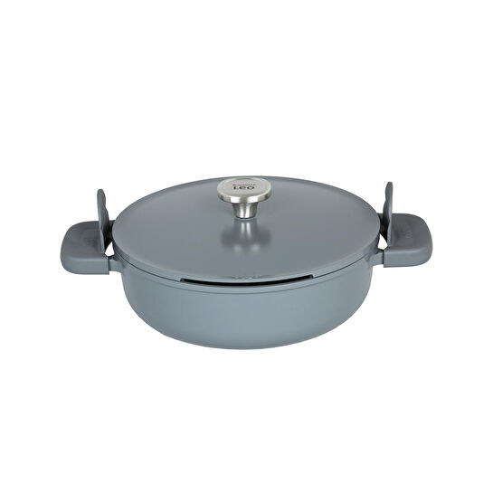 Berghoff Leo Phantom Pi̇lav Tenceresi̇ 28 Cm + Kizartma Tavasi 28 Cm Smoked Grey