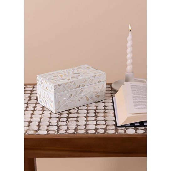 The Mia Sedef Dikdörtgen Kutu 21x12x10 Cm Tlc0072