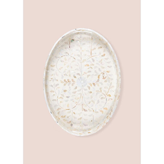 The Mia Sedef Oval Tepsi 45x33x6cm Tlc0079