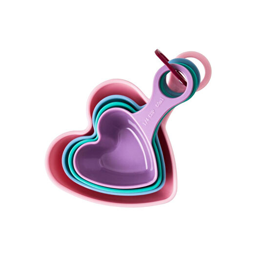 Rice Melamin Ölçü Kaşığı Seti - Kalp