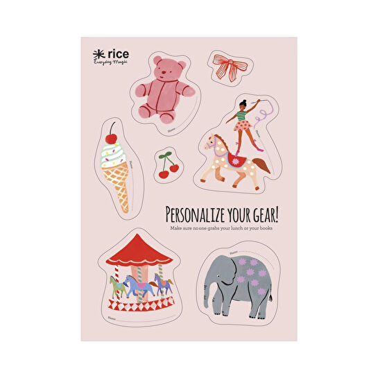 Rice Stickers Lunchbox - Pembe Lunapark