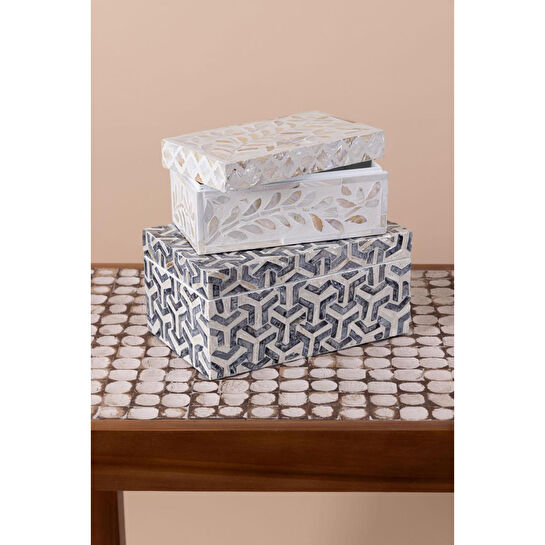The Mia Sedef Dikdörtgen Kutu 25x16x12 Cm Tlc0087