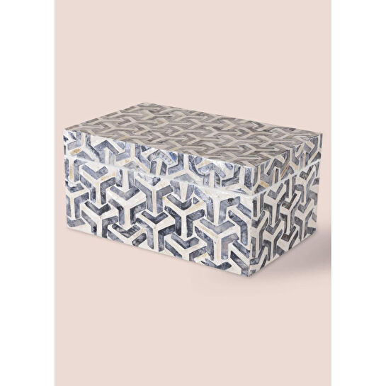 The Mia Sedef Dikdörtgen Kutu 25x16x12 Cm Tlc0087