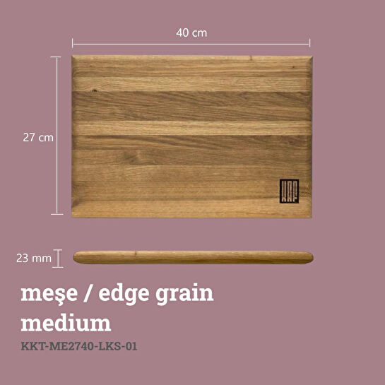 Kaf Ahşap Lüks Kesme Tahtası Meşe - M