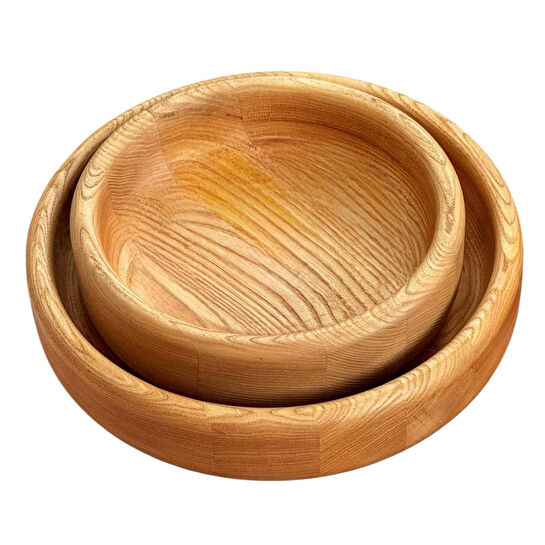 Kaf Ahşap Sunum Kasesi Kestane - S