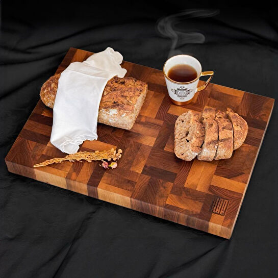 Kaf Ahşap Kesme Tahtası Ceviz (End Grain) - M