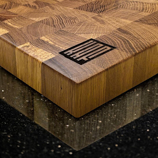 Kaf Ahşap Kesme Tahtası Meşe (End Grain) - L